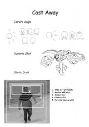 English worksheet: Cast Away Camera Angles and movement