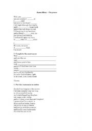 English worksheet: Im yours  byJason Mraz