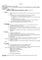 English Worksheet: a plan of the lesson