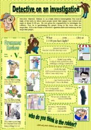 English Worksheet: detective on an investigation episode -3-