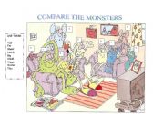 English Worksheet: Comparing monsters