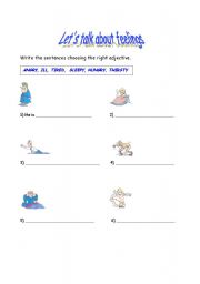 English worksheet: Lets talk about feelings 1