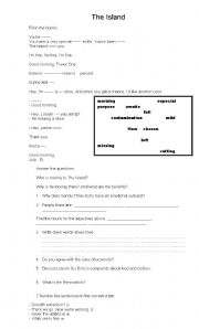 English Worksheet: The Island