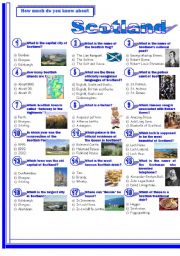 English Worksheet: Scotland