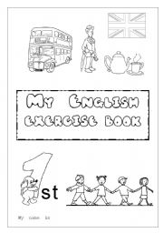 Exercise book cover - ESL worksheet by mariannina