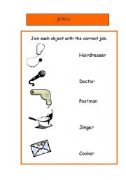 English worksheet: jobs