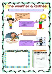 English Worksheet: The weather & clothes