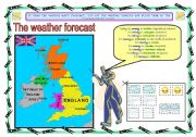 English Worksheet: The weather forecast