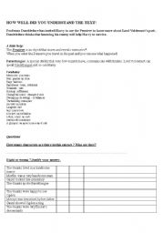 English Worksheet: harry potter and the half blood prince