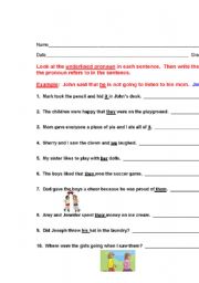 English Worksheet: noun 