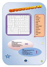 English worksheet: CROSSWORD