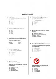 English worksheet: Mixed multiple choice questions