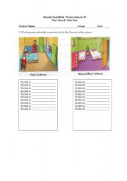 English Worksheet: Pedros Room