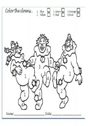 Color the clowns