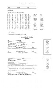 English Worksheet: Song about Present continuous