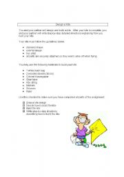 English worksheet: Design a Kite