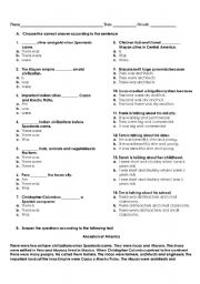 English Worksheet: PAST WAS / WERE - THERE WAS / THERE WERE