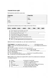English Worksheet: Remembering Present and Past Simple