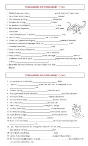 English Worksheet: COMPARATIVES and SUPERLATIVES - B&W