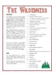 English Worksheet: WILDERNESS: SURVIVAL EXERCISE