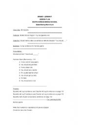 English Worksheet: You should.......