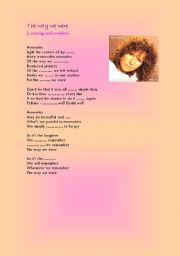 English worksheet: The way we were (lyrics)