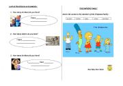 English worksheet: FAMILY WORKSHEET