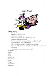 English Worksheet: Magic Trick