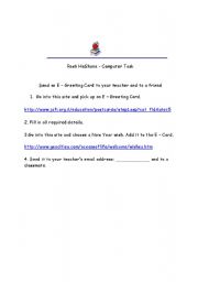 English Worksheet: Rosh HaShana computer task