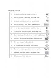 English worksheet: many much a lot 