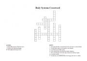 English worksheet: Body Systems Crossword