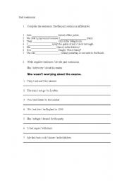 English Worksheet: Past Continuous