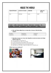 English worksheet: House the World