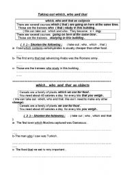 English Worksheet: relative clauses 