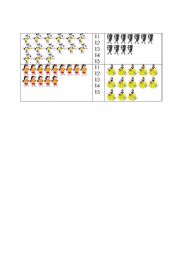 English Worksheet: Count and Match