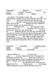 English Worksheet: Vocabulary exercise