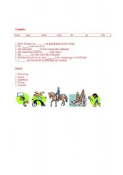 English Worksheet: Put the verbs into the correct space