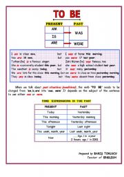 English Worksheet: Verb TO BE 