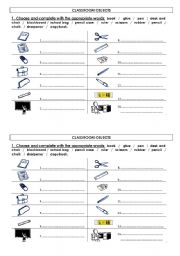 English Worksheet: SCHOOL MATERIAL