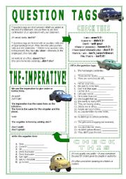 English Worksheet: Imperative / Question Tags