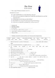 English worksheet: THE FIRM (by John Grisham)