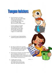 English Worksheet: Tongue Twisters