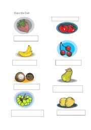 English Worksheet: Name the Fruit