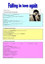 English Worksheet: Falling in Love again- Eagle Eye Cherry