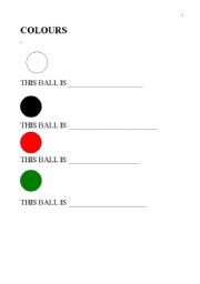 English Worksheet: colours