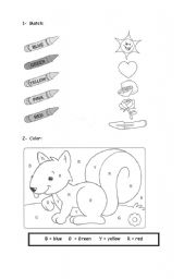 English worksheet: Color