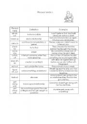 English worksheet: Phrasal verbs