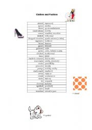 English worksheet: Clothes and Fashion