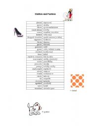 English Worksheet: Clothes and Fashion