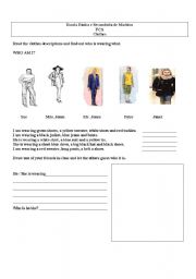 English worksheet: clothes and body parts